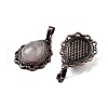 Natural Rose QuartzTeardrop Pendants G-K363-01R-17-2
