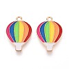 Rainbow Color Pride Alloy Enamel Pendants ENAM-K067-11-2