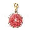 Fruits Theme Alloy Enamel Pendant Decorations HJEW-JM01358-2