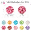   20Pcs 10 Colors AB Color Plated Acrylic Rhinestone Beads OACR-PH0004-01-6