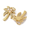Brass Micro Pave Cubic Zirconia Pendants KK-P308-65G-2