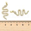 Rack Plating Brass Micro Pave Clear Cubic Zirconia Pendants KK-M260-03G-3