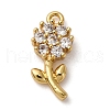 Brass Micro Pave Cubic Zirconia Pendants KK-I276-04G-02-1