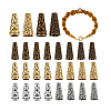   90Pcs 6 Styles Tibetan Style Apetalous Alloy Bead Cone FIND-PH0021-18-7