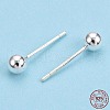 925 Sterling Silver Round Ball Stud Earrings STER-T005-01E-5