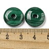 Natural Malachite Donut/Pi Disc Charms G-E557-15A-3