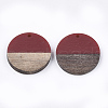 Resin & Walnut Wood Pendants X-RESI-S358-02B-12-2
