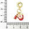 Brass Enamel European Dangle Charms KK-I355-21G-01-3