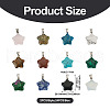 Yilisi 24Pcs 12 Styles Star Natural & Synthetic Gemstone Pendants G-YS0001-22-13