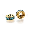 Brass Grade A Rhinestone Spacer Beads RSB038NF-13G-2