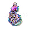 Ion Plating(IP) 201 Stainless Steel Pendants STAS-P312-01MC-2