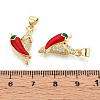 Brass Micro Pave Cubic Zirconia Pendants KK-N265-10G-3