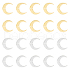 Unicraftale 20Pcs 2 Colors 201 Stainless Steel 2-Loop Connector Charms STAS-UN0055-20-1