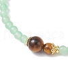 Natural Green Aventurine Stretch Bracelets BJEW-JB11962-02-3