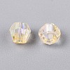 Transparent Spray Painted Glass Beads EGLA-N018-4mm-09-3
