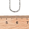 1MM 304 Stainless Steel Twisted Square Snake Chain Necklaces for Women NJEW-B131-09P-5