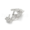 925 Sterling Silver Pave Clear Cubic Zirconia Flower Pendant Bails STER-P068-02P-2