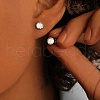304 Stainless Steel Clear Cubic Zirconia Stud Earrings EJEW-Q044-07P-1