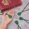 FIBLOOM 4Pcs Resin Imitation Gemstone Maitreya Buddha Pendant Necklace NJEW-FI0001-62A-3