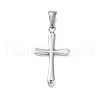 304 Stainless Steel Pendants STAS-L286-08P-1