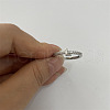Brass Micro Pave Clear Cubic Zirconia Finger Rings FS-WGE303B-24-1