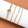 Ion Plating(IP) 304 Stainless Steel Chain Necklaces NJEW-H467-B-01G-4