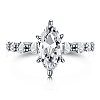 Rhodium Plated 925 Sterling Silver Finger Rings RJEW-A019-07B-P-1