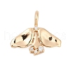 Brass Pave Cubic Zirconia Pendants KK-Q096-13G-1