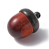 Wooden Acorn Box Jewelry Pendants WOOD-WH0027-33A-2