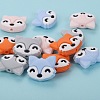 12Pcs 4 Colors Cartoon Fox Silicone Focal Beads JX704A-3
