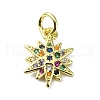 Brass Micro Pave Colorful Cubic Zirconia Pendants KK-H475-19G-10-1