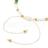 3Pcs 3 Colors Adjustable Glass Seed Round Beaded Braided Bracelet Sets BJEW-MZ00187-5