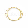 Brass Textured Hollow Oval Links KK-M288-11G-1