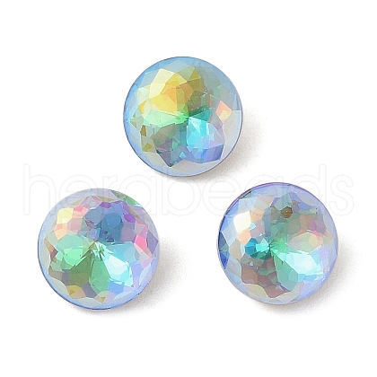 Glass Rhinestone Cabochons RGLA-L029-10B-SPLA-1