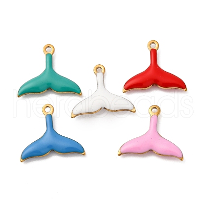 304 Stainless Steel Enamel Charms STAS-Q363-14A-G-1