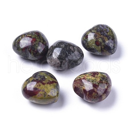 Natural Dragon Blood Heart Love Stone G-F659-B21-1