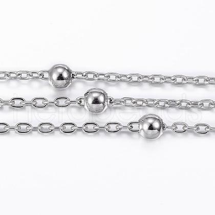 Tarnish Resistant 304 Stainless Steel Cable Chains CHS-H009-30P-1