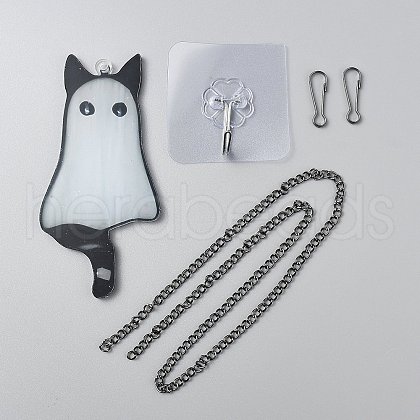Halloween Acrylic Pendant Decoration HJEW-WH20003-05A-1