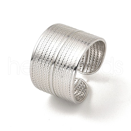Non-Tarnish 304 Stainless Steel Open Cuff Rings RJEW-Z018-35P-1