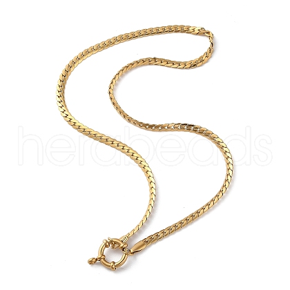 316 Surgical Stainless Steel Ring Pendant Necklaces NJEW-D059-01C-G-1