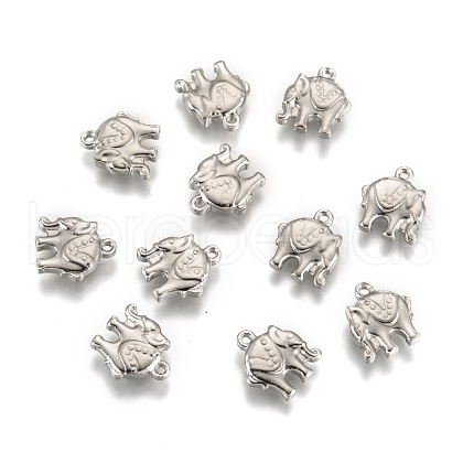 Tarnish Resistant 201 Stainless Steel Elephant Charms STAS-Q192-15-1