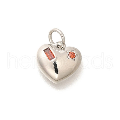 Brass Micro Pave Cubic Zirconia Pendants KK-L225-025P-1