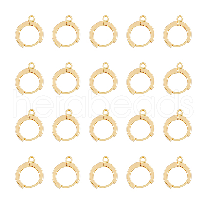 DICOSMETIC 20Pcs Brass Hoop Earrings KK-DC0002-99-1