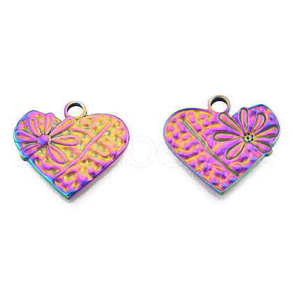 Ion Plating(IP) 201 Stainless Steel Pendants STAS-N098-242M-1