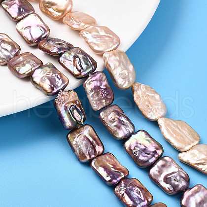 Natural Baroque Pearl Keshi Pearl Beads Strands PEAR-S020-D07-02-1