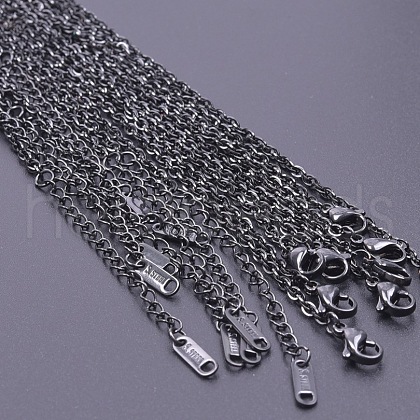 2.2MM Unisex 304 Stainless Steel Cable Chains Necklaces FX6206-4-1