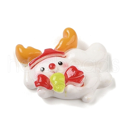Christmas Rabbit Theme Opaque Resin Decoden Cabochons RESI-S397-01B-1