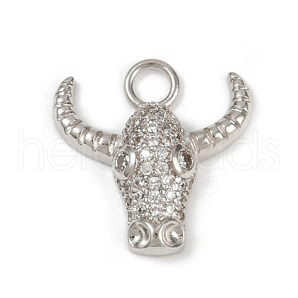 Brass Micro Pave Cubic Zirconia Pendants KK-M322-26P-1