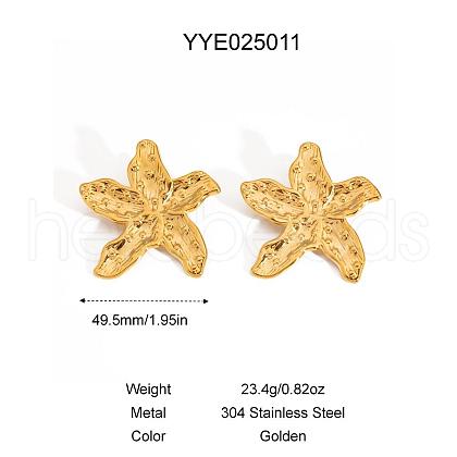 Ocean Starfish Stainless Steel Stud Earrings for Women XQ7683-3-1