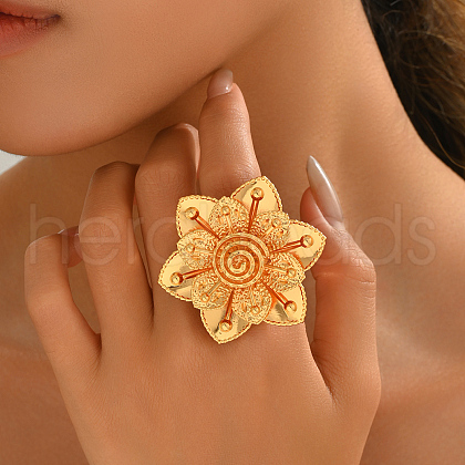 Metal Adjustable Cuff Open Rings for Women NU4246-1